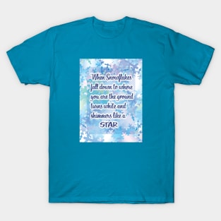 Snow Flake Poem T-Shirt